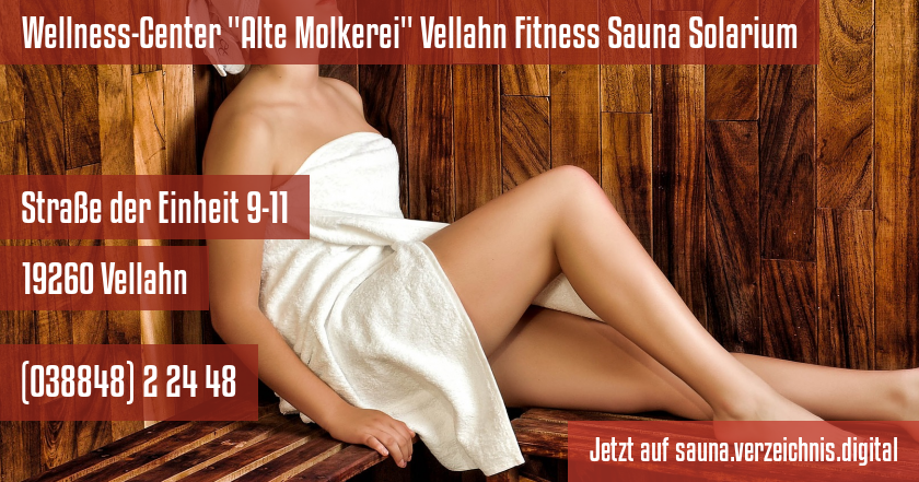 Wellness-Center Alte Molkerei Vellahn Fitness Sauna Solarium auf sauna.verzeichnis.digital